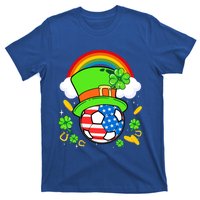 Soccer St Patricks Day Usa Flag Rainbow Shamrock Clover Meaningful Gift T-Shirt