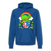 Soccer St Patricks Day Usa Flag Rainbow Shamrock Clover Meaningful Gift Premium Hoodie