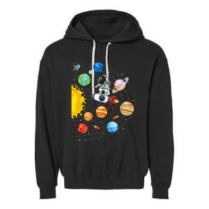 Solar System Planets Science Space Astronaut Universe Galaxy Garment-Dyed Fleece Hoodie