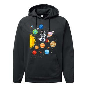 Solar System Planets Science Space Astronaut Universe Galaxy Performance Fleece Hoodie