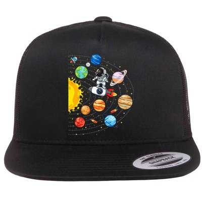 Solar System Planets Science Space Astronaut Universe Galaxy Flat Bill Trucker Hat