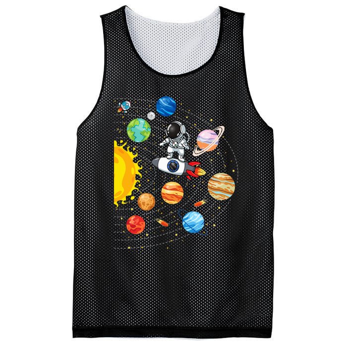 Solar System Planets Science Space Astronaut Universe Galaxy Mesh Reversible Basketball Jersey Tank