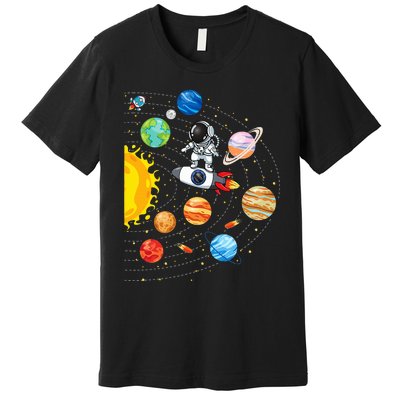 Solar System Planets Science Space Astronaut Universe Galaxy Premium T-Shirt