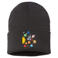 Solar System Planets Science Space Astronaut Universe Galaxy Sustainable Knit Beanie