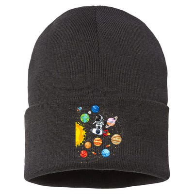 Solar System Planets Science Space Astronaut Universe Galaxy Sustainable Knit Beanie