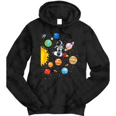 Solar System Planets Science Space Astronaut Universe Galaxy Tie Dye Hoodie