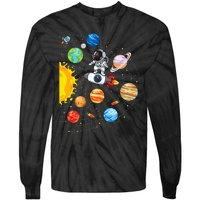 Solar System Planets Science Space Astronaut Universe Galaxy Tie-Dye Long Sleeve Shirt