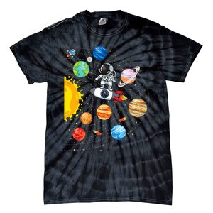 Solar System Planets Science Space Astronaut Universe Galaxy Tie-Dye T-Shirt