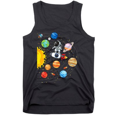 Solar System Planets Science Space Astronaut Universe Galaxy Tank Top