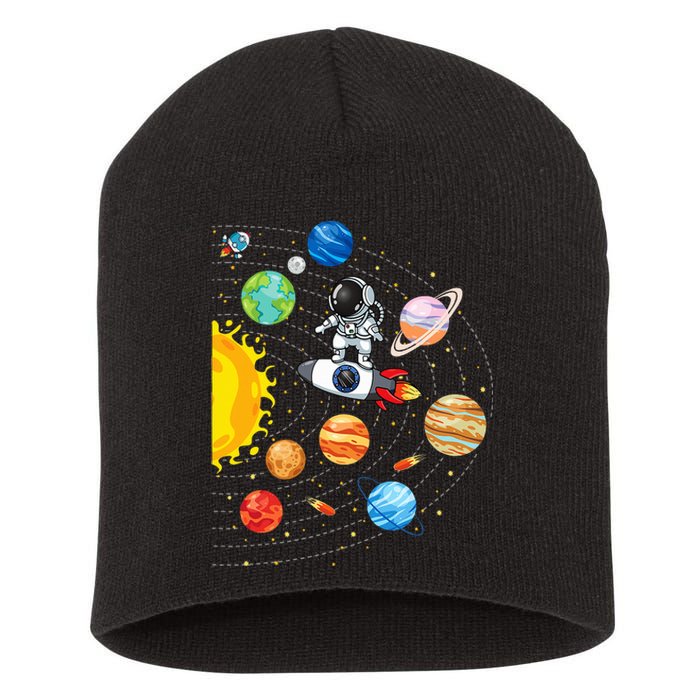 Solar System Planets Science Space Astronaut Universe Galaxy Short Acrylic Beanie