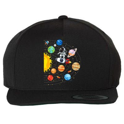 Solar System Planets Science Space Astronaut Universe Galaxy Wool Snapback Cap