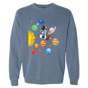 Solar System Planets Science Space Astronaut Universe Galaxy Garment-Dyed Sweatshirt