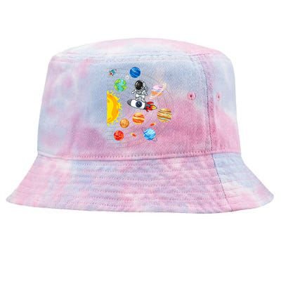 Solar System Planets Science Space Astronaut Universe Galaxy Tie-Dyed Bucket Hat