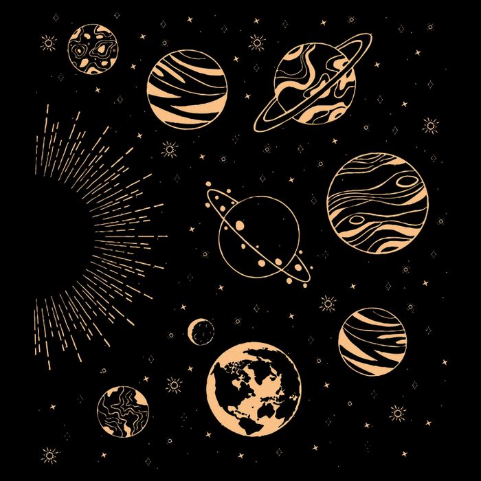 Solar System Planets Space Science Galaxy Astrology Universe Flexfit Unipanel Trucker Cap