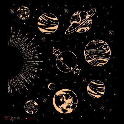 Solar System Planets Space Science Galaxy Astrology Universe T-Shirt