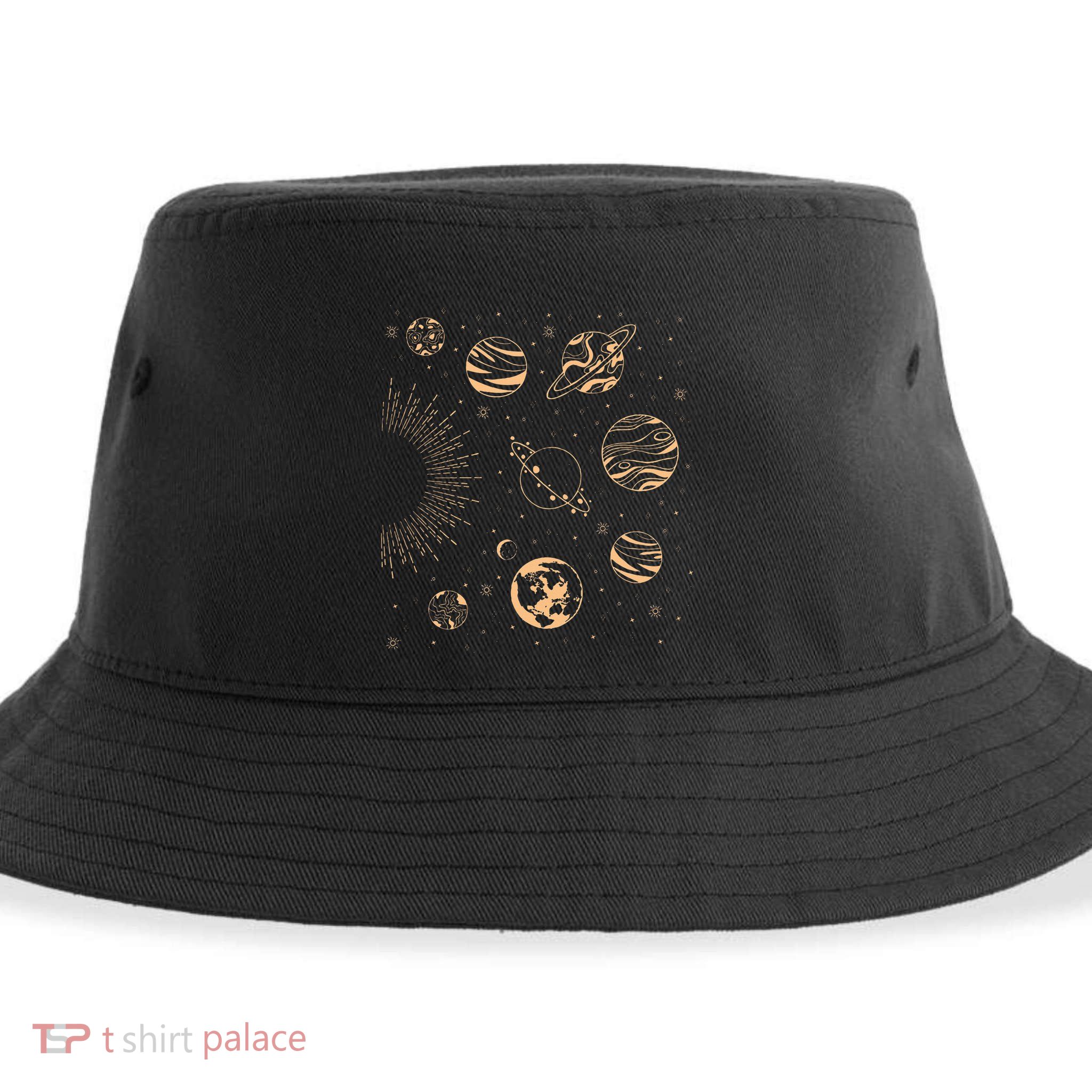 Solar System Planets Space Science Galaxy Astrology Universe Sustainable Bucket Hat