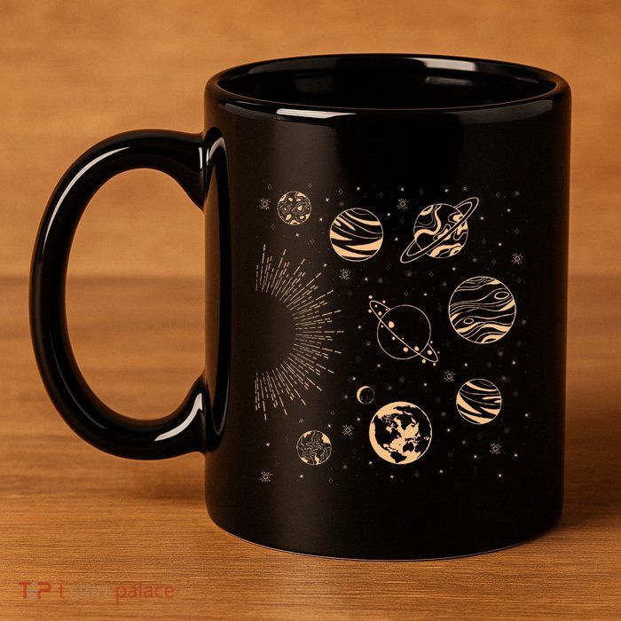 Solar System Planets Space Science Galaxy Astrology Universe 11oz C Handle Ceramic Mug