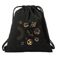 Solar System Planets Space Science Galaxy Astrology Universe Drawstring Bag