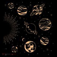 Solar System Planets Space Science Galaxy Astrology Universe Cooling Performance Long Sleeve Crew