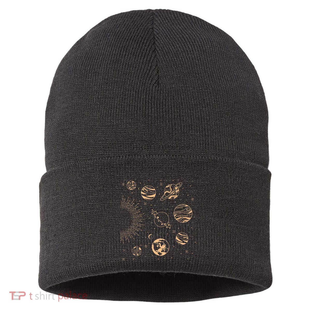 Solar System Planets Space Science Galaxy Astrology Universe Sustainable Knit Beanie