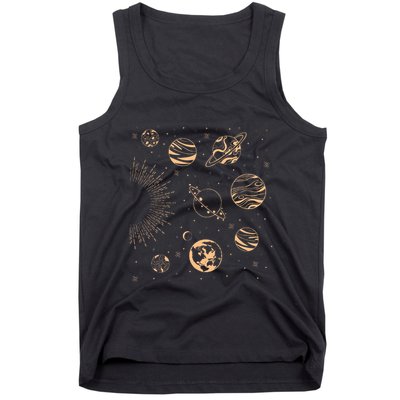 Solar System Planets Space Science Galaxy Astrology Universe Tank Top