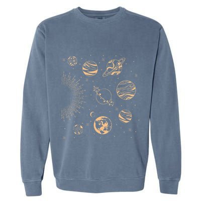 Solar System Planets Space Science Galaxy Astrology Universe Garment-Dyed Sweatshirt