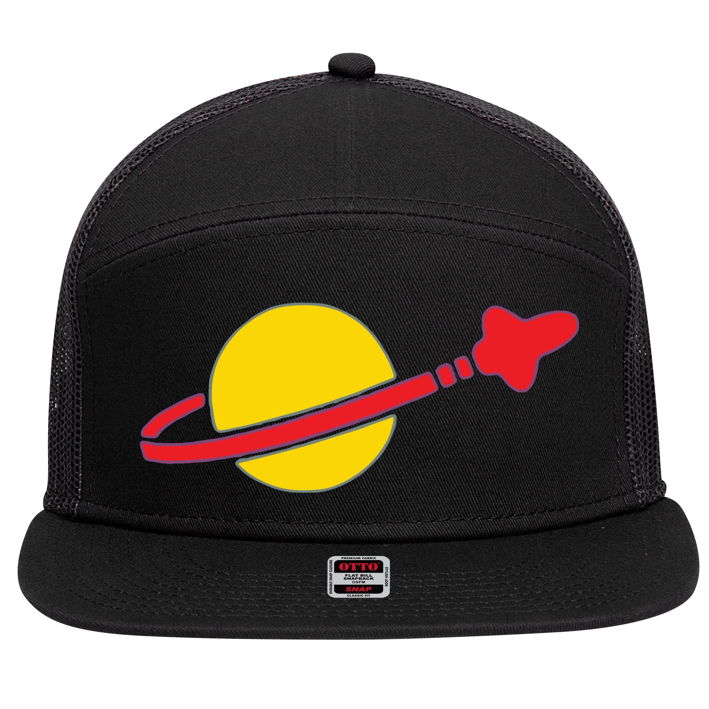 Spaceman 7 Panel Mesh Trucker Snapback Hat