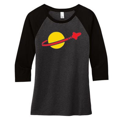 Spaceman Women's Tri-Blend 3/4-Sleeve Raglan Shirt