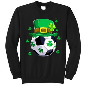 Soccer St Patricks Day Leprechaun Shamrock Sweatshirt