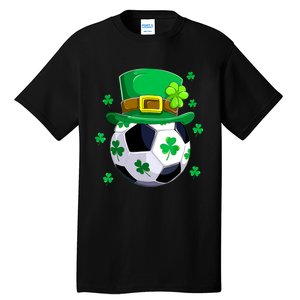 Soccer St Patricks Day Leprechaun Shamrock Tall T-Shirt