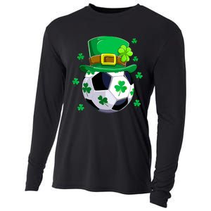 Soccer St Patricks Day Leprechaun Shamrock Cooling Performance Long Sleeve Crew