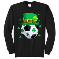 Soccer St Patricks Day Leprechaun Shamrock Tall Sweatshirt