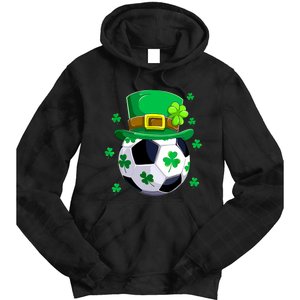 Soccer St Patricks Day Leprechaun Shamrock Tie Dye Hoodie