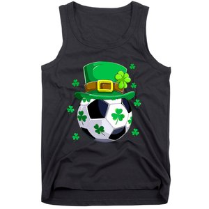 Soccer St Patricks Day Leprechaun Shamrock Tank Top