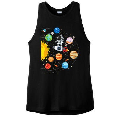 Solar System Planets Science Space Astronaut Universe Galaxy Ladies PosiCharge Tri-Blend Wicking Tank