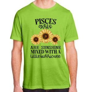 Sunflower Sunshine Pisces Funny Zodiac Sign Graphic Gift Adult ChromaSoft Performance T-Shirt