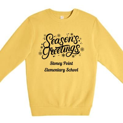 Stpes Stoney Point Eletary School Seasons Greetings Cute Gift Premium Crewneck Sweatshirt