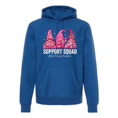 Support Squad Pink Gnomes Breast Cancer Awareness Funny Gift Premium Hoodie