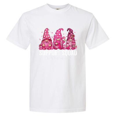 Support Squad Pink Gnomes Breast Cancer Awareness Funny Gift Garment-Dyed Heavyweight T-Shirt