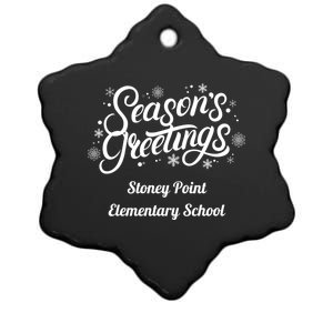 Stpes Stoney Point Eletary School Seasons Greetings Gift Ceramic Star Ornament