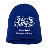 Stpes Stoney Point Eletary School Seasons Greetings Gift Short Acrylic Beanie