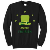 Shamrock St. Patricks Day Cheers I'm Irish Design Women Sweatshirt