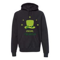 Shamrock St. Patricks Day Cheers I'm Irish Design Women Premium Hoodie