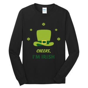 Shamrock St. Patricks Day Cheers I'm Irish Design Women Tall Long Sleeve T-Shirt