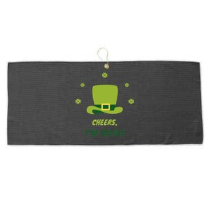 Shamrock St. Patricks Day Cheers I'm Irish Design Women Large Microfiber Waffle Golf Towel