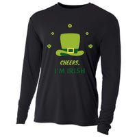 Shamrock St. Patricks Day Cheers I'm Irish Design Women Cooling Performance Long Sleeve Crew