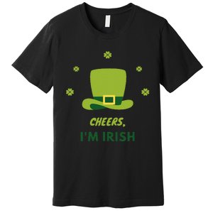 Shamrock St. Patricks Day Cheers I'm Irish Design Women Premium T-Shirt