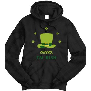 Shamrock St. Patricks Day Cheers I'm Irish Design Women Tie Dye Hoodie