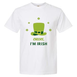 Shamrock St. Patricks Day Cheers I'm Irish Design Women Garment-Dyed Heavyweight T-Shirt