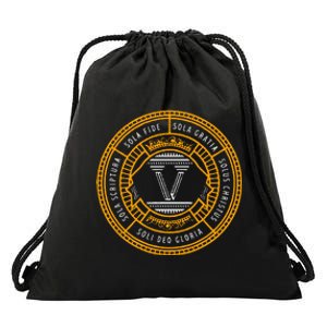 Sola Scriptura Protestant Christian Reformation 5 Solas Drawstring Bag